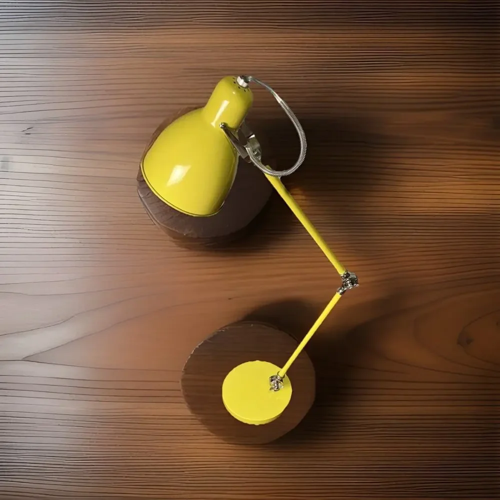 West Elm Industrial Lamp Yellow Preowned Works No Lightbulb